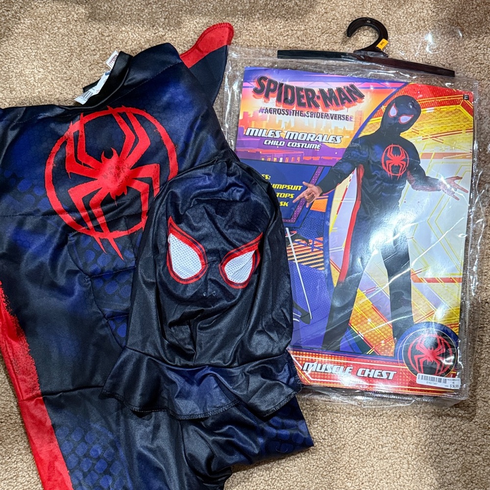 Spiderman Miles Morales Kids Costume - Black and Red
